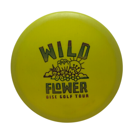 Innova Discs DX Rock - Yellow w/ Rasta Wildflower Tour Logo | 162g