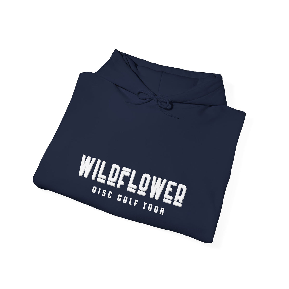 Wildflower Disc Golf Tour Hoodie — Minimal Logo Pullover
