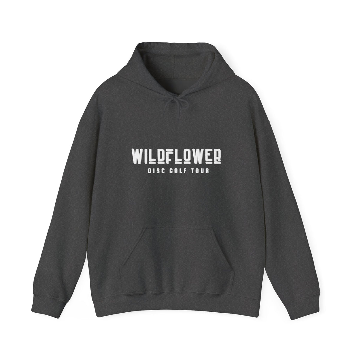Wildflower Disc Golf Tour Hoodie — Minimal Logo Pullover