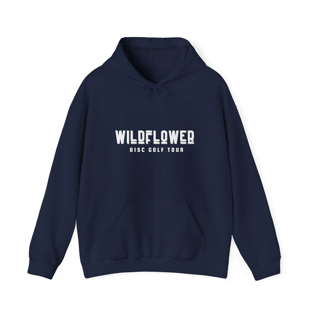 Wildflower Disc Golf Tour Hoodie — Minimal Logo Pullover
