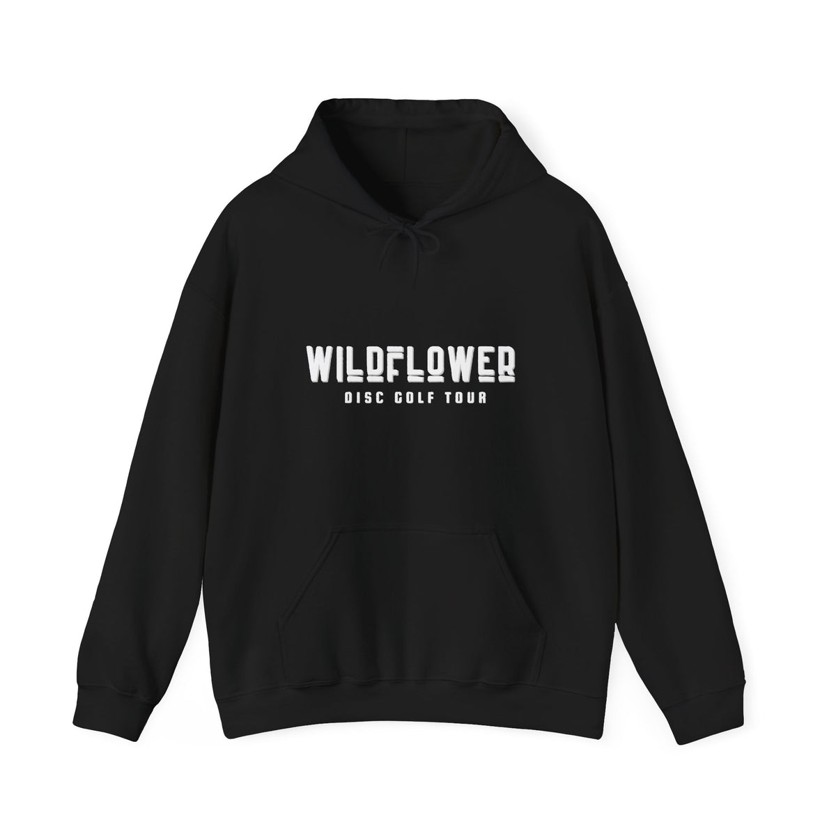 Wildflower Disc Golf Tour Hoodie — Minimal Logo Pullover