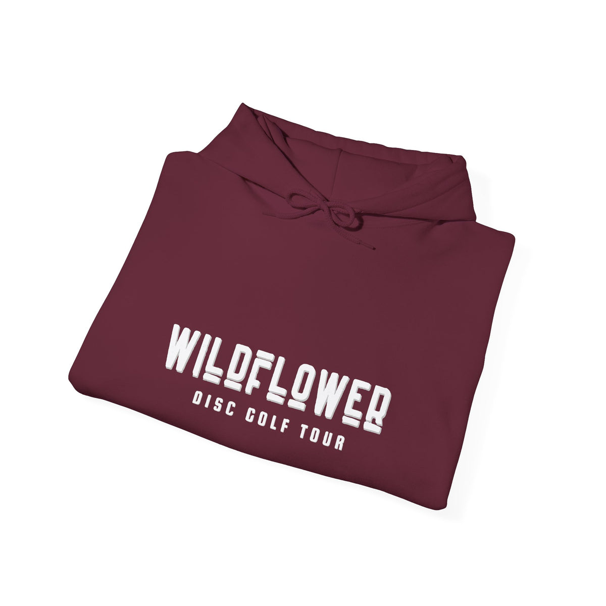 Wildflower Disc Golf Tour Hoodie — Minimal Logo Pullover