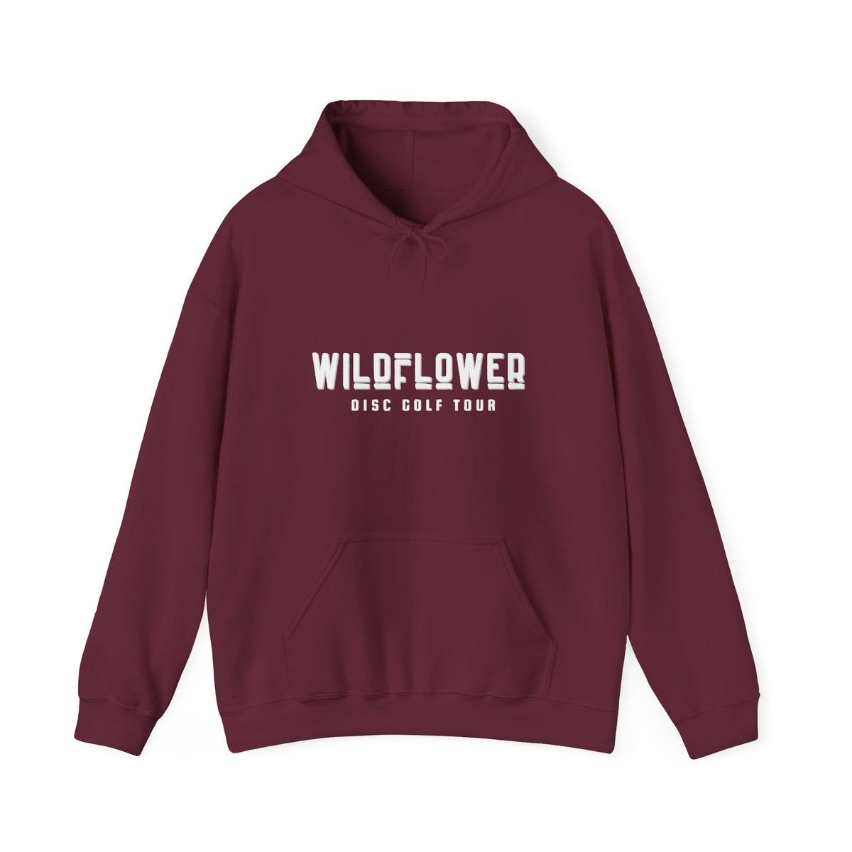Wildflower Disc Golf Tour Hoodie — Minimal Logo Pullover