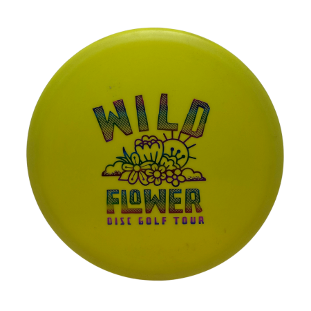 Innova Discs DX Rock - Yellow w/ Rainbow Wildflower Tour Logo | 161g